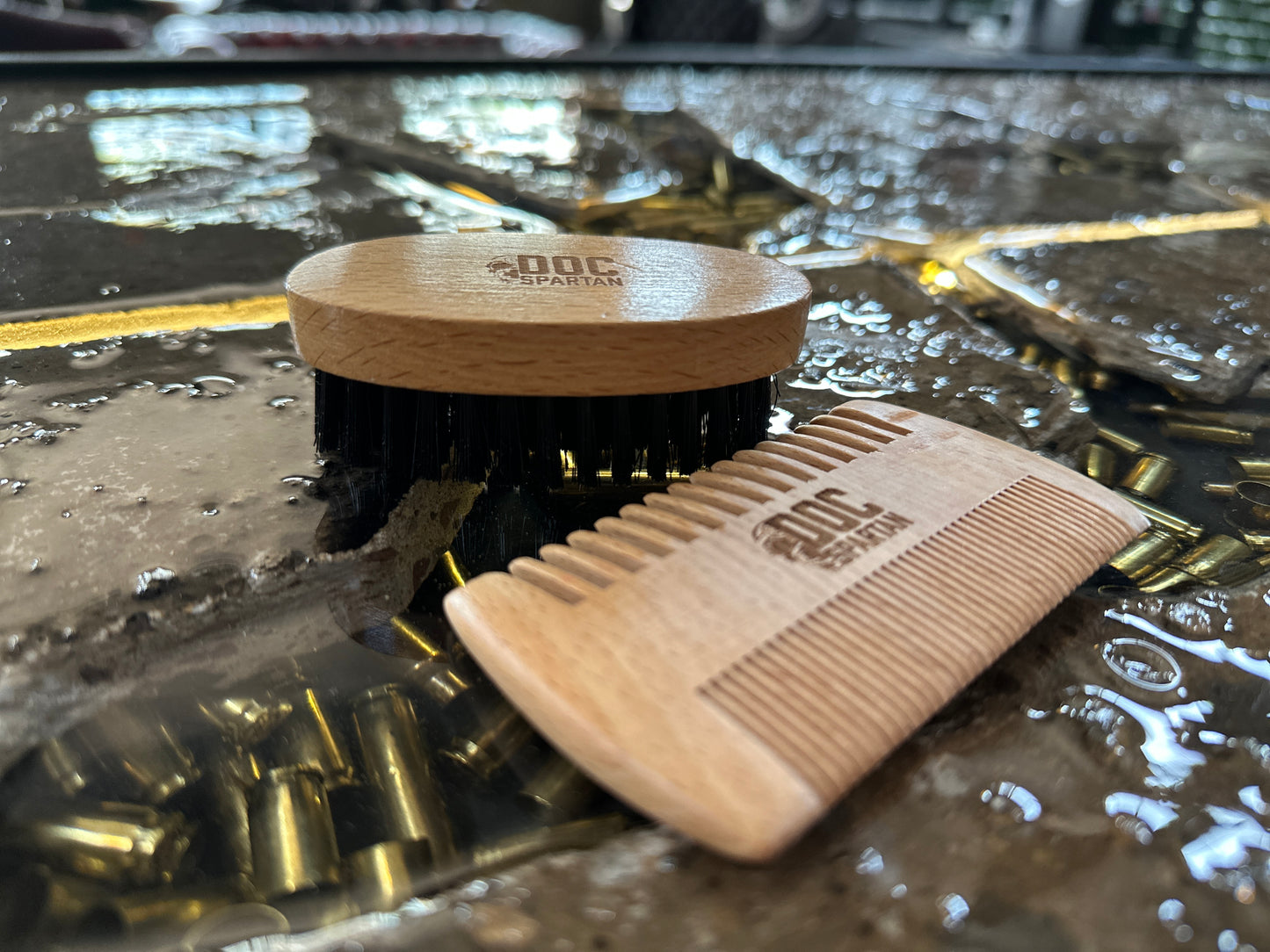 Beard Comb and Beard Brush Combo